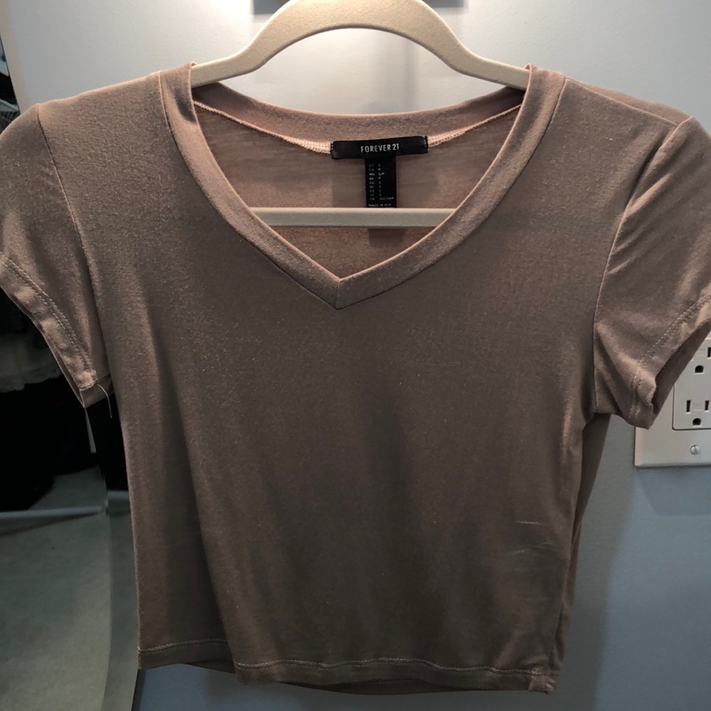 forever 21 brown crop top